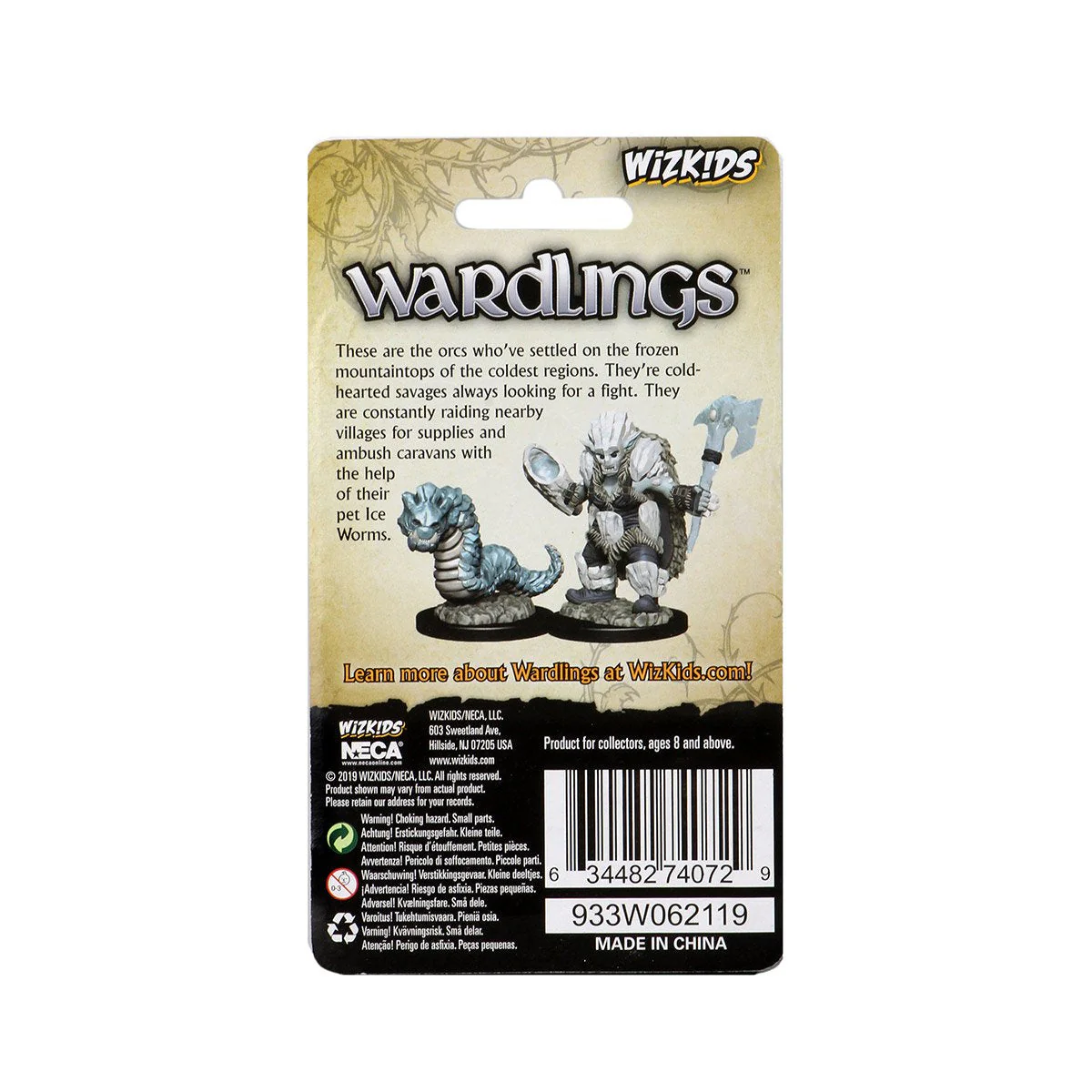 Wizkids Wardlings Painted Miniatures: Ice Orc & Ice Worm - Image 2