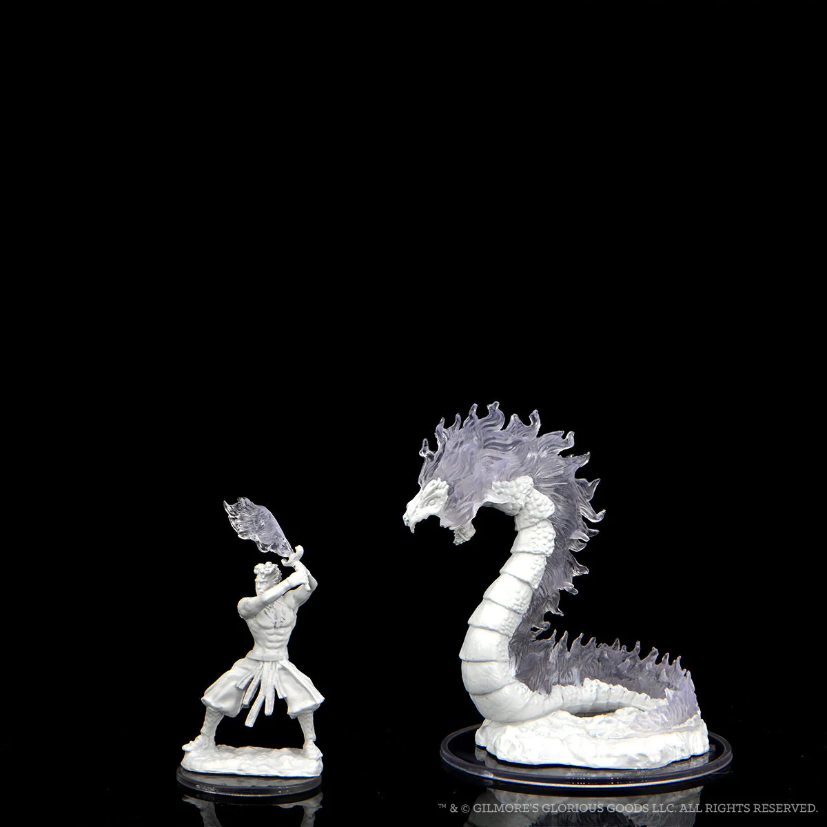 Critical Role Unpainted Miniatures: Ashari Firetamer & Inferno Serpent - Image 3