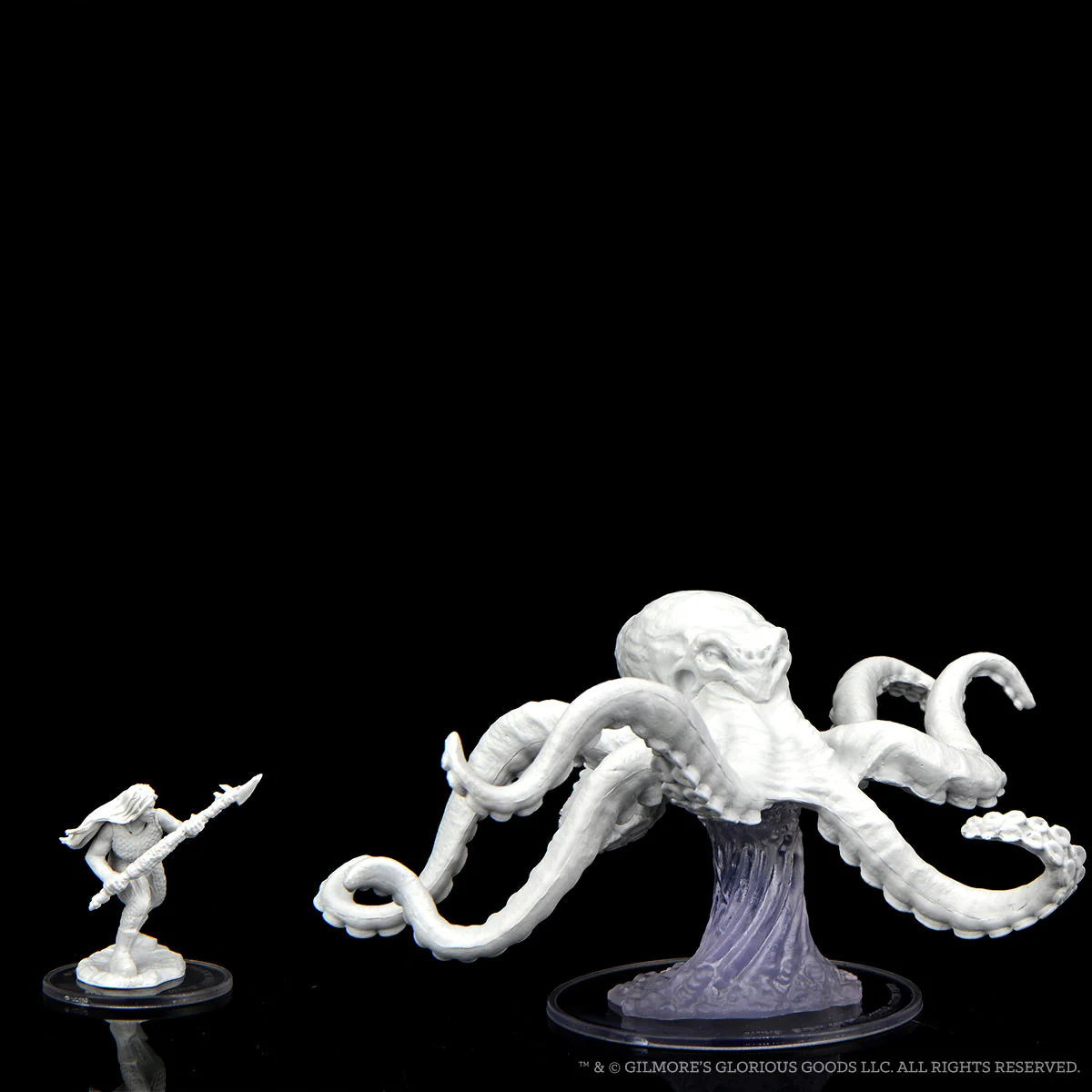 Critical Role Unpainted Miniatures: Ashari Waverider & Octopus - Image 3