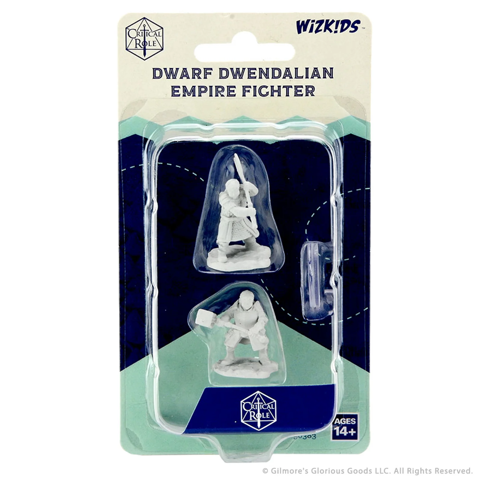 Critical Role Unpainted Miniatures: Dwarf Dwendalian Empire Fighter Female