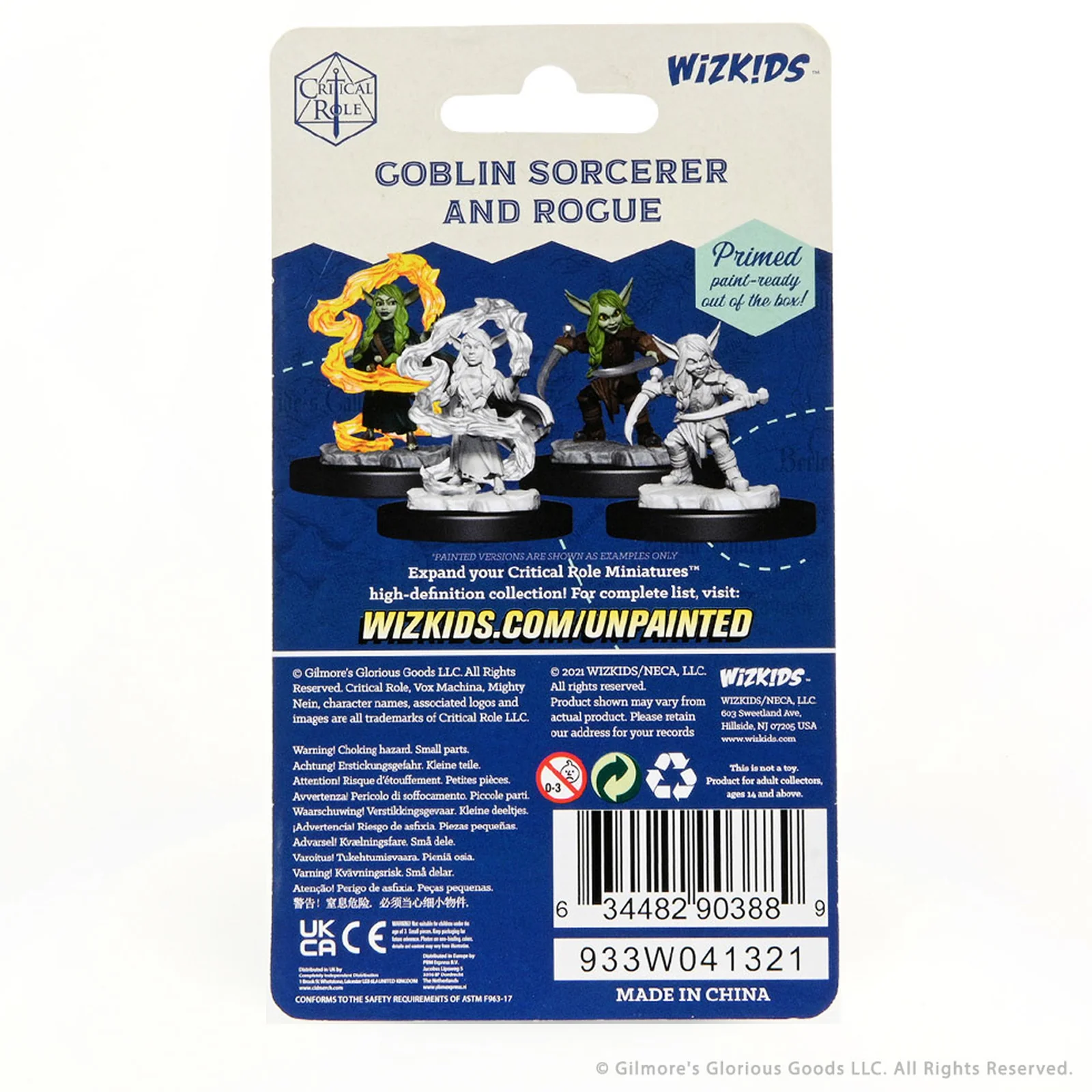 Critical Role Unpainted Miniatures: Goblin Sorceror and Rogue Female - Image 2