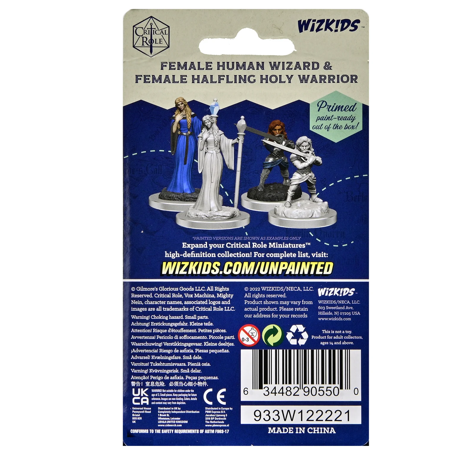 Critical Role Unpainted Miniatures: Human Wizard Female & Halfling Holy Warrior Female - Image 2