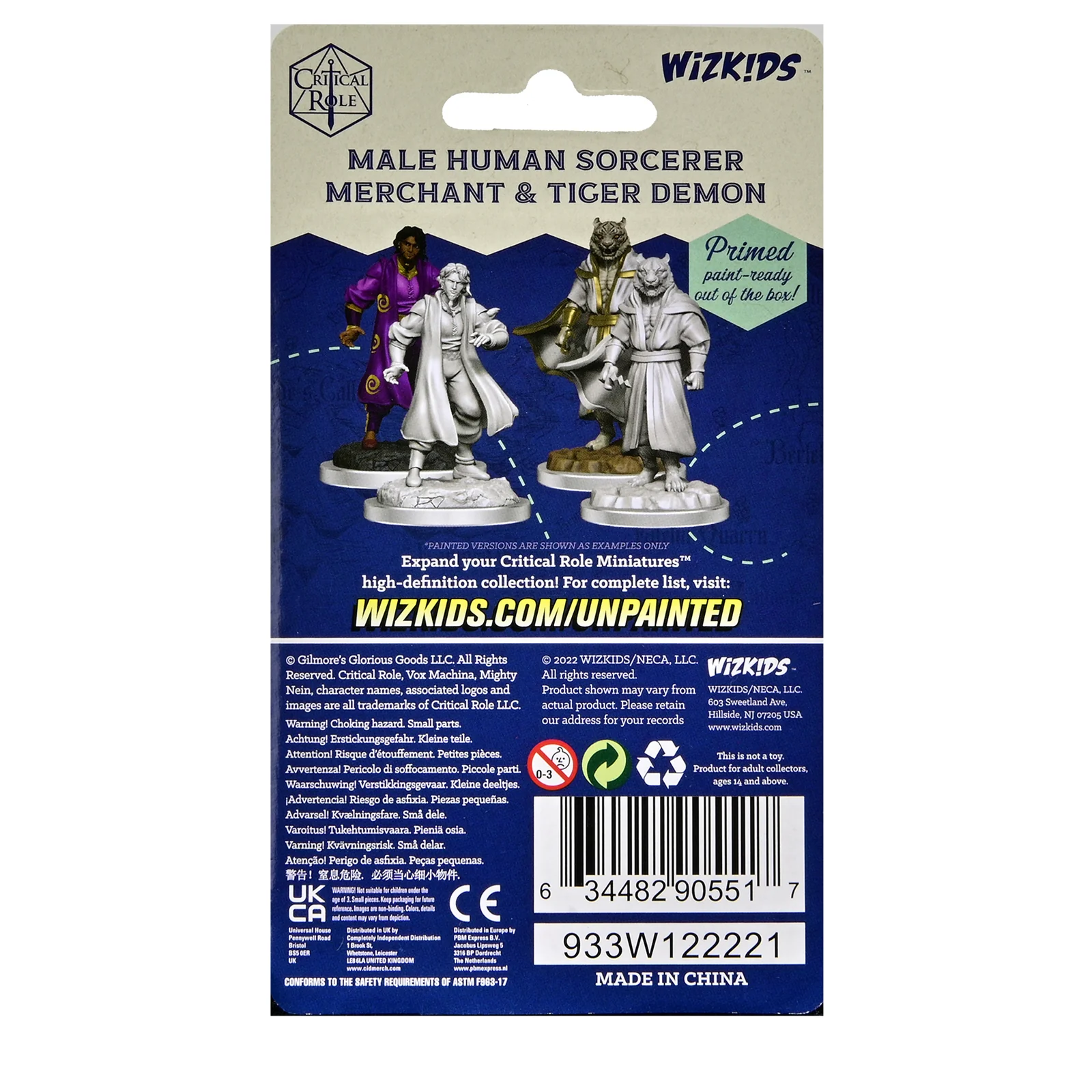Critical Role Unpainted Miniatures: Male Human Sorcerer Merchant & Tiger Demon - Image 2