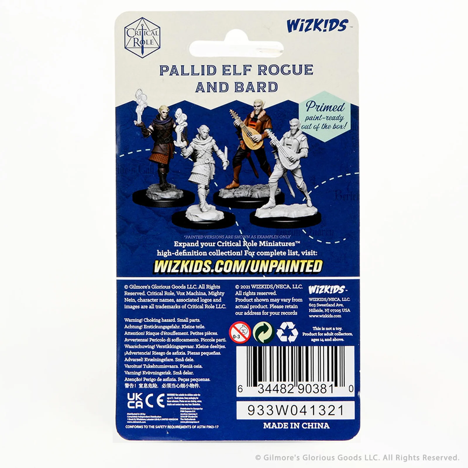 Critical Role Unpainted Miniatures: Pallid Elf Rogue and Bard Male - Image 2