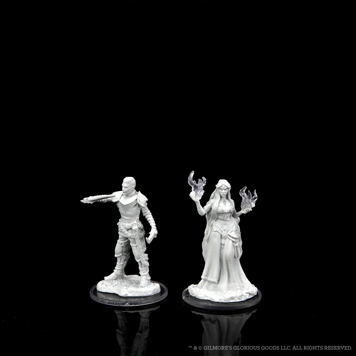 Critical Role Unpainted Miniatures: Turst Militia Swordsman & Lyrengorn Holy Priest - Image 3