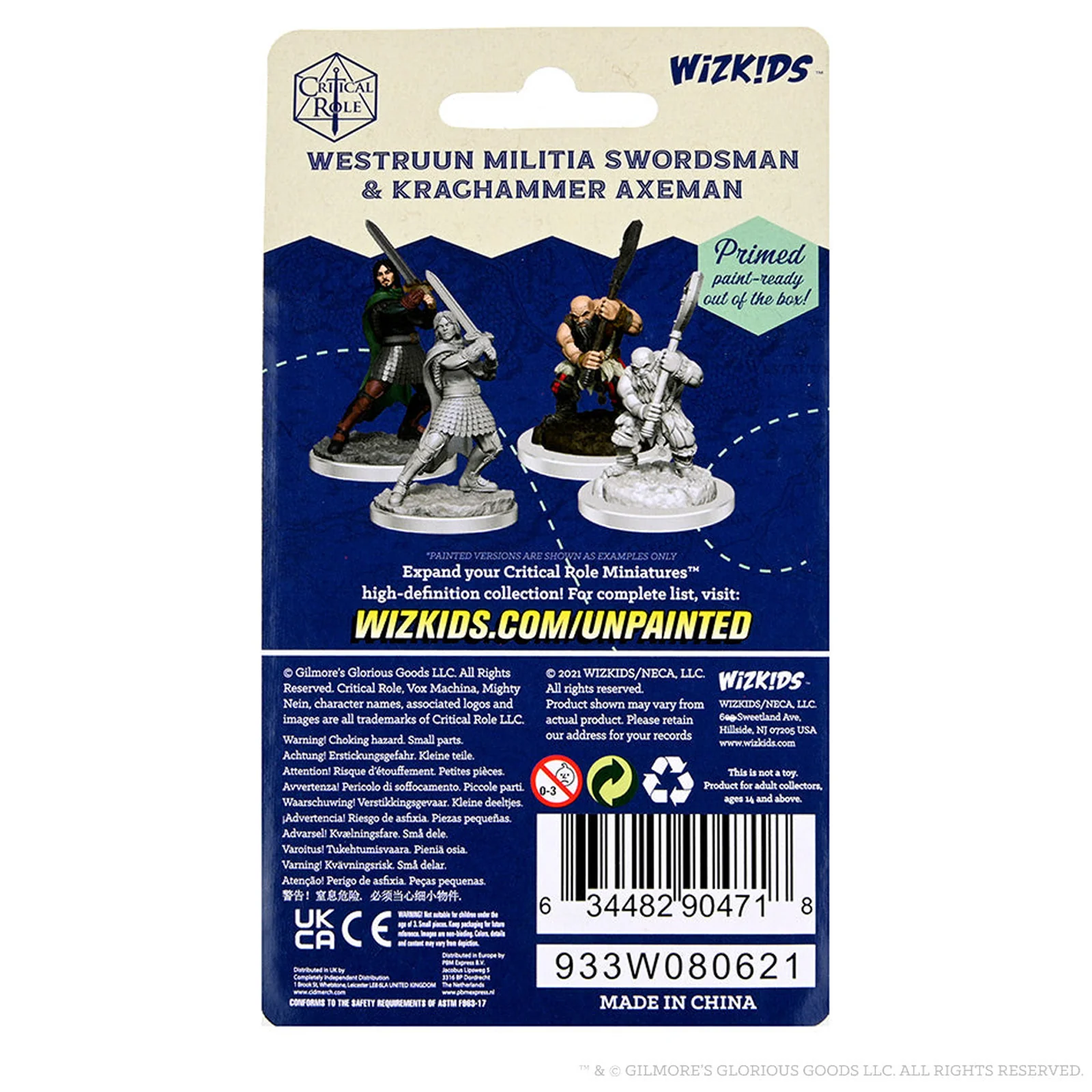 Critical Role Unpainted Miniatures: Westruun Militia Swordsman & Kraghammer Axeman - Image 2