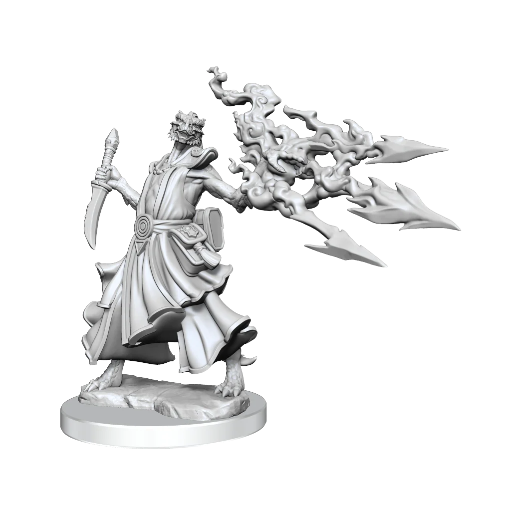 D&D Frameworks: Dragonborn Sorcerer Female - Unpainted and Unassembled - Image 4