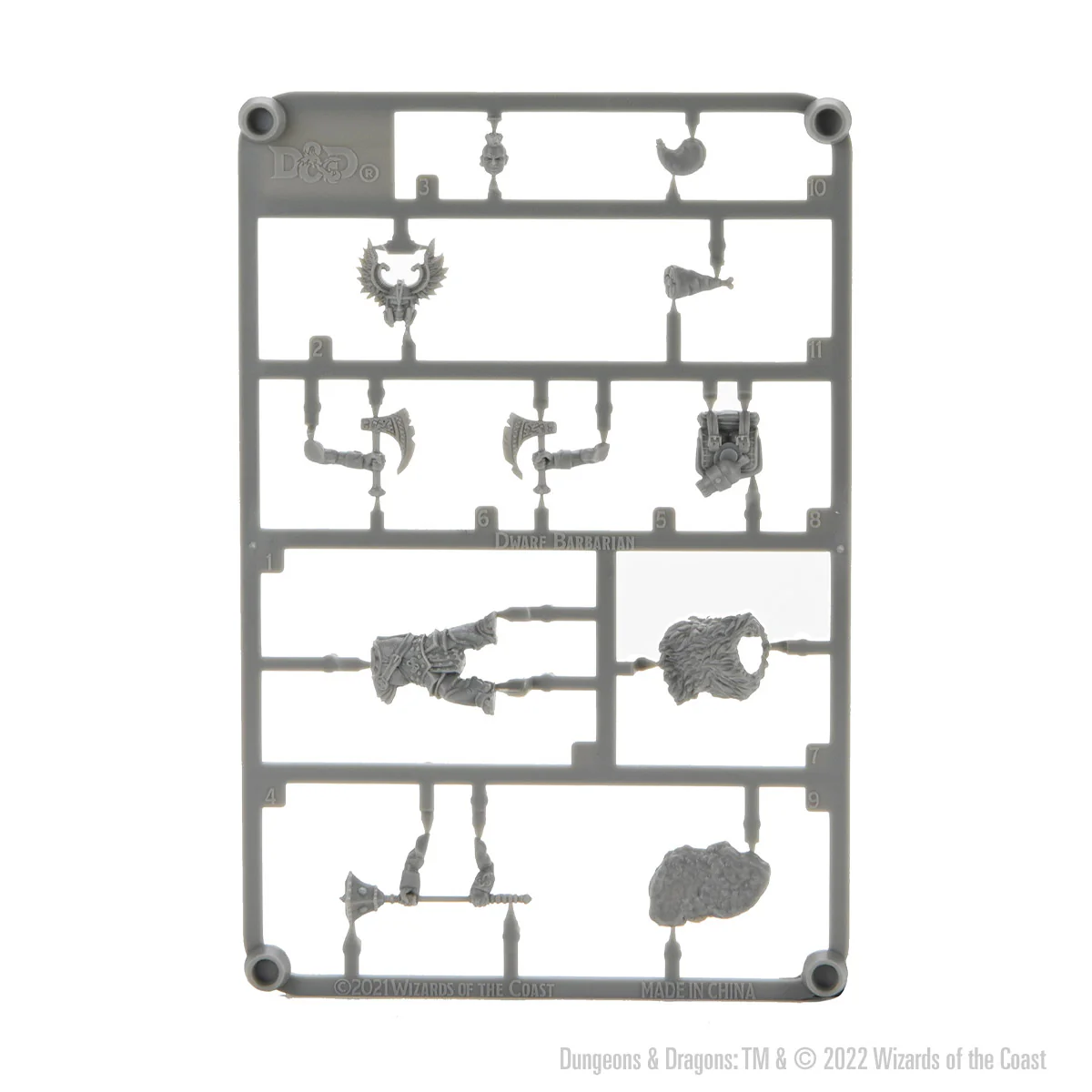 D&D Frameworks: Dwarf Barbarian Female - Unpainted and Unassembled - Image 3