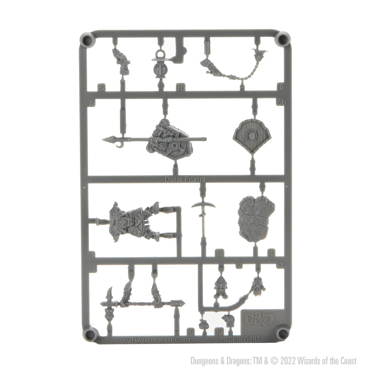 D&D Frameworks: Dwarf Fighter Male - Unpainted and Unassembled - Image 3