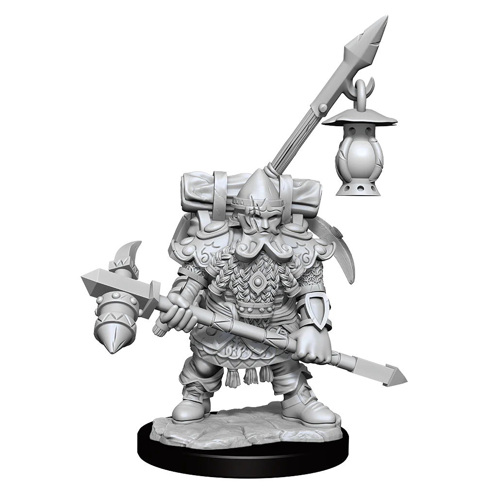 D&D Frameworks: Dwarf Fighter Male - Unpainted and Unassembled - Image 4