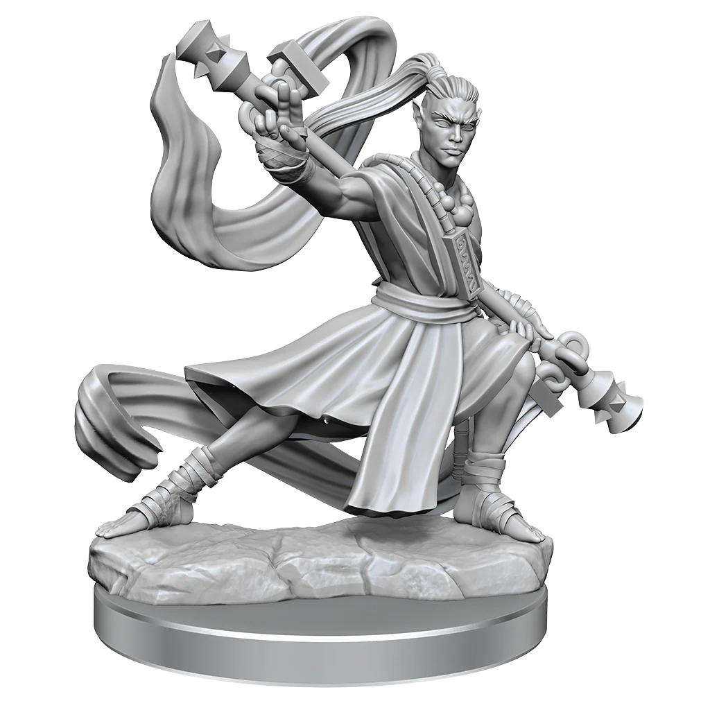 D&D Frameworks: Elf Monk Male - Unpainted and Unassembled - Image 4