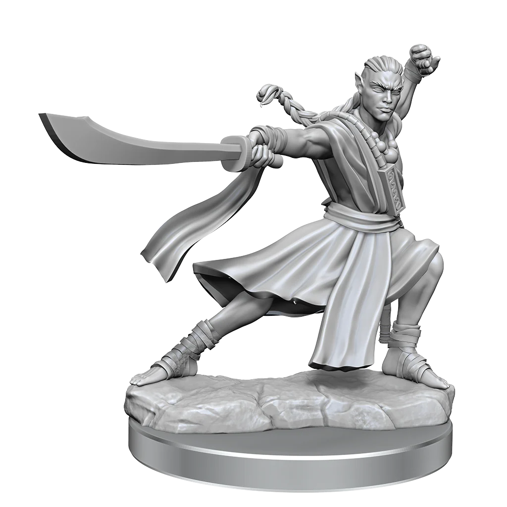 D&D Frameworks: Elf Monk Male - Unpainted and Unassembled - Image 6