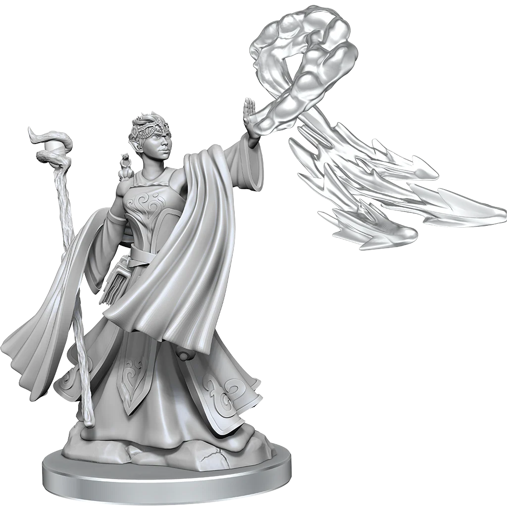D&D Frameworks: Elf Wizard Female - Unpainted and Unassembled - Image 4
