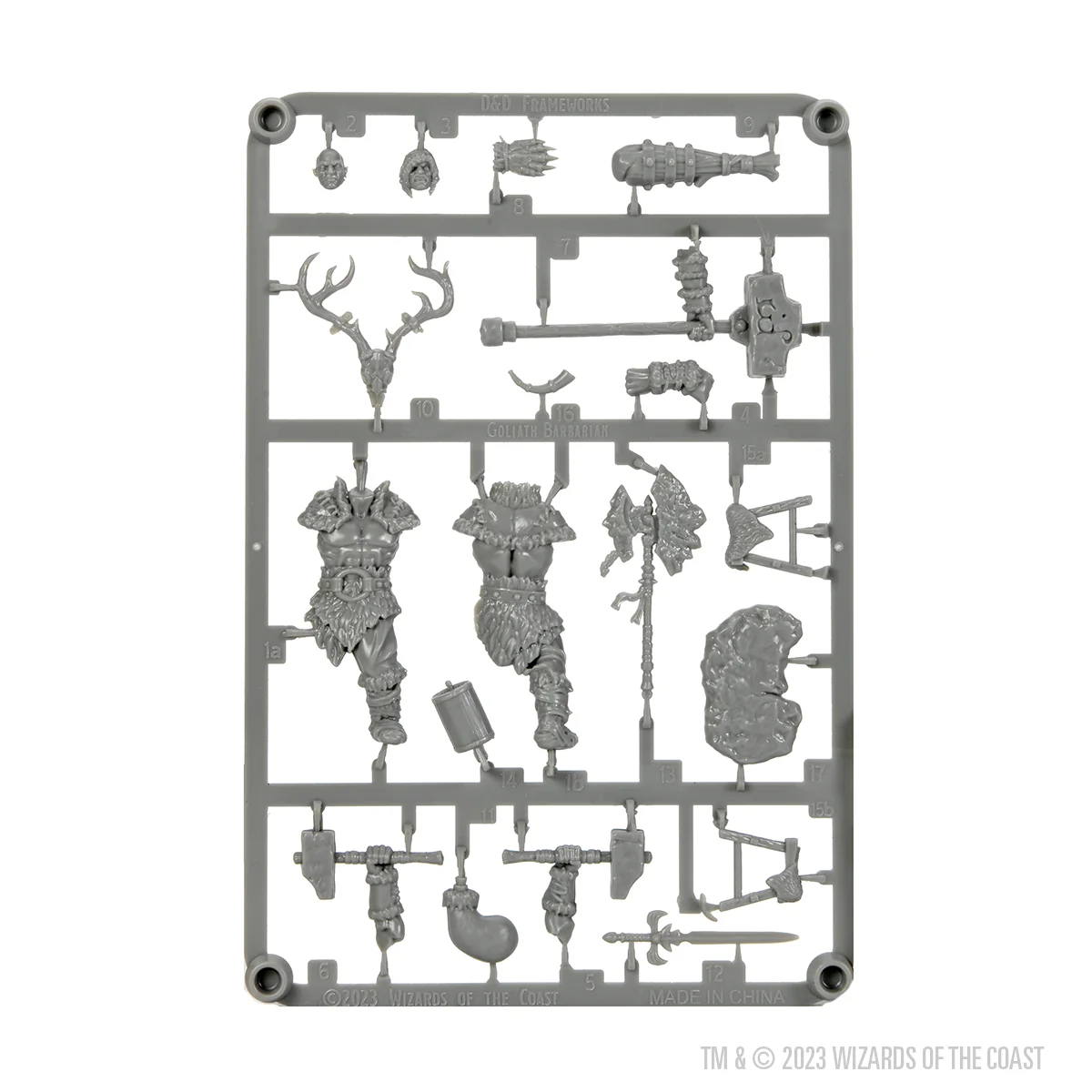 D&D Frameworks: Goliath Barbarian Male - Unpainted and Unassembled - Image 5