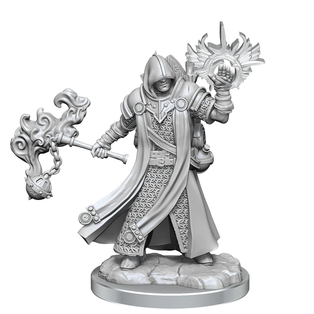 D&D Frameworks: Human Cleric Male - Unpainted and Unassembled - Image 4