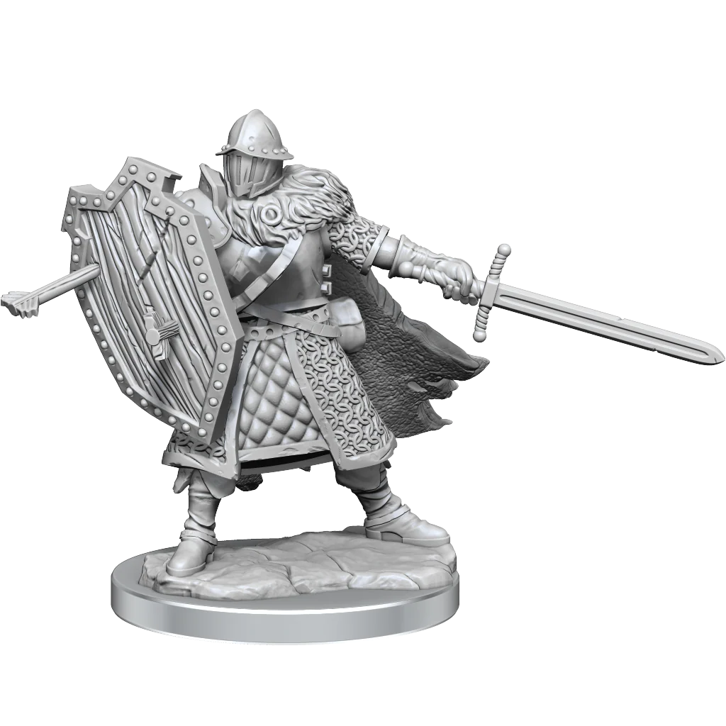 D&D Frameworks: Human Fighter Male - Unpainted and Unassembled - Image 3