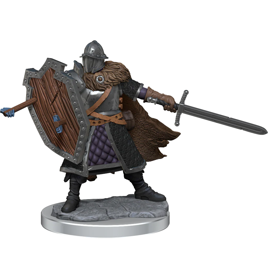D&D Frameworks: Human Fighter Male - Unpainted and Unassembled - Image 4
