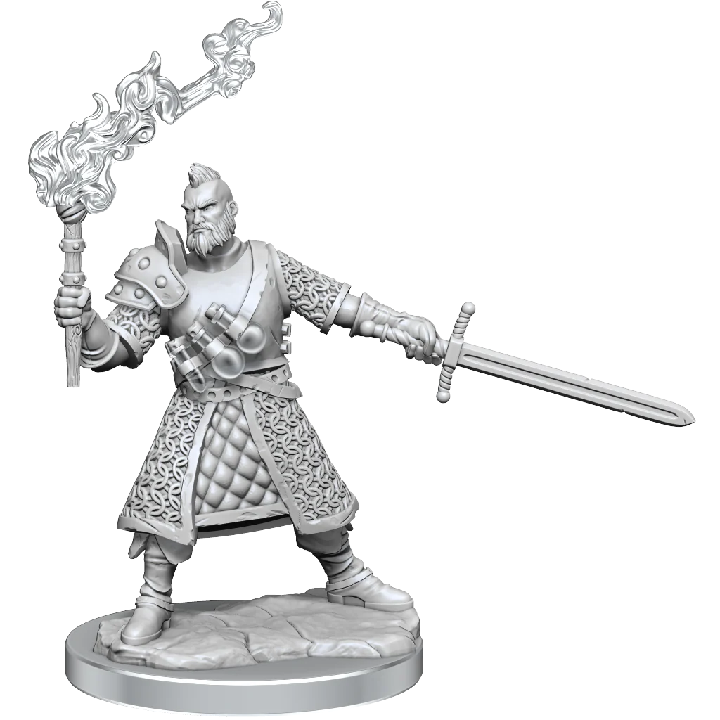 D&D Frameworks: Human Fighter Male - Unpainted and Unassembled - Image 5