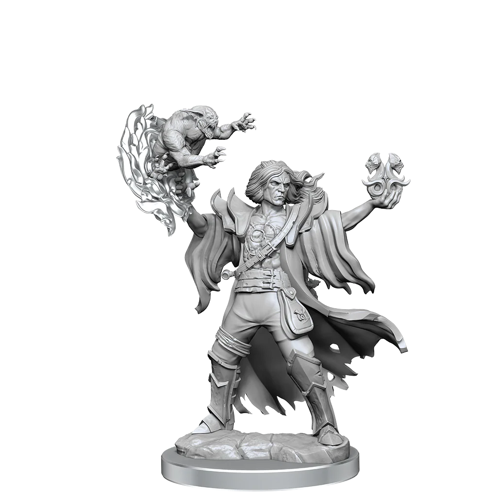 D&D Frameworks: Human Warlock Male - Unpainted and Unassembled - Image 2