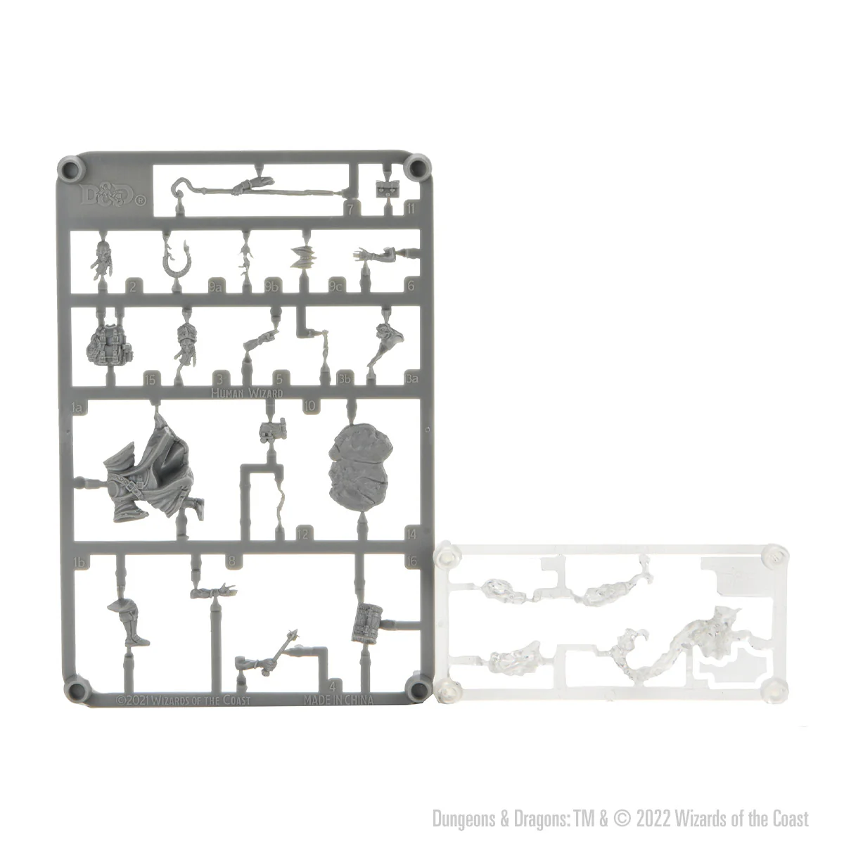 D&D Frameworks: Human Wizard Male - Unpainted and Unassembled - Image 3