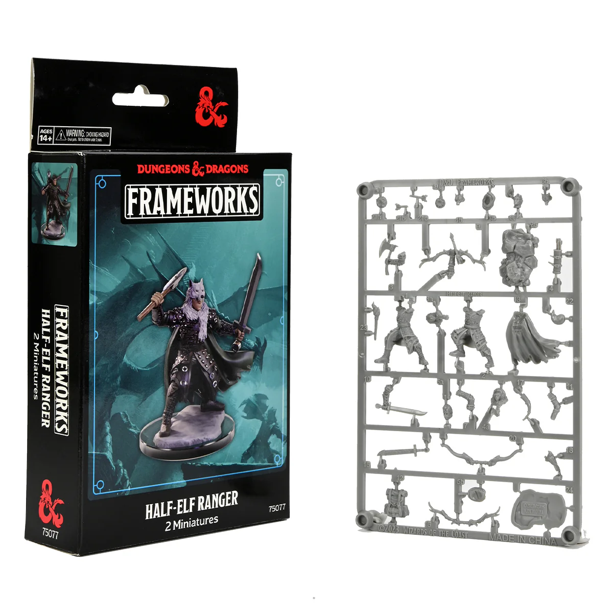 D&D Frameworks: Male Half-Elf Ranger - Unpainted and Unassembled - Image 5