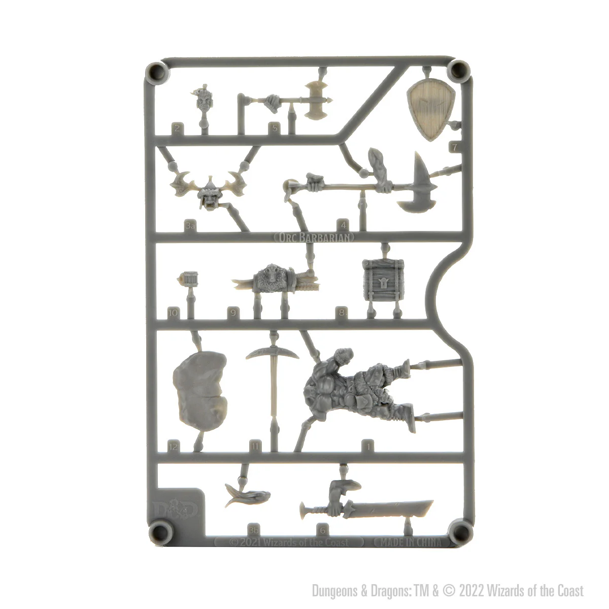 D&D Frameworks: Orc Barbarian Male - Unpainted and Unassembled - Image 3