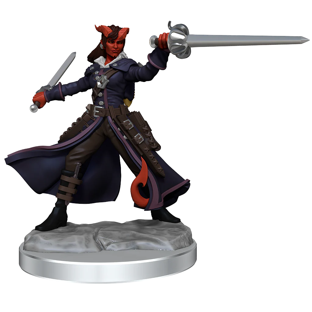 D&D Frameworks: Tiefling Rogue Female - Unpainted and Unassembled - Image 2