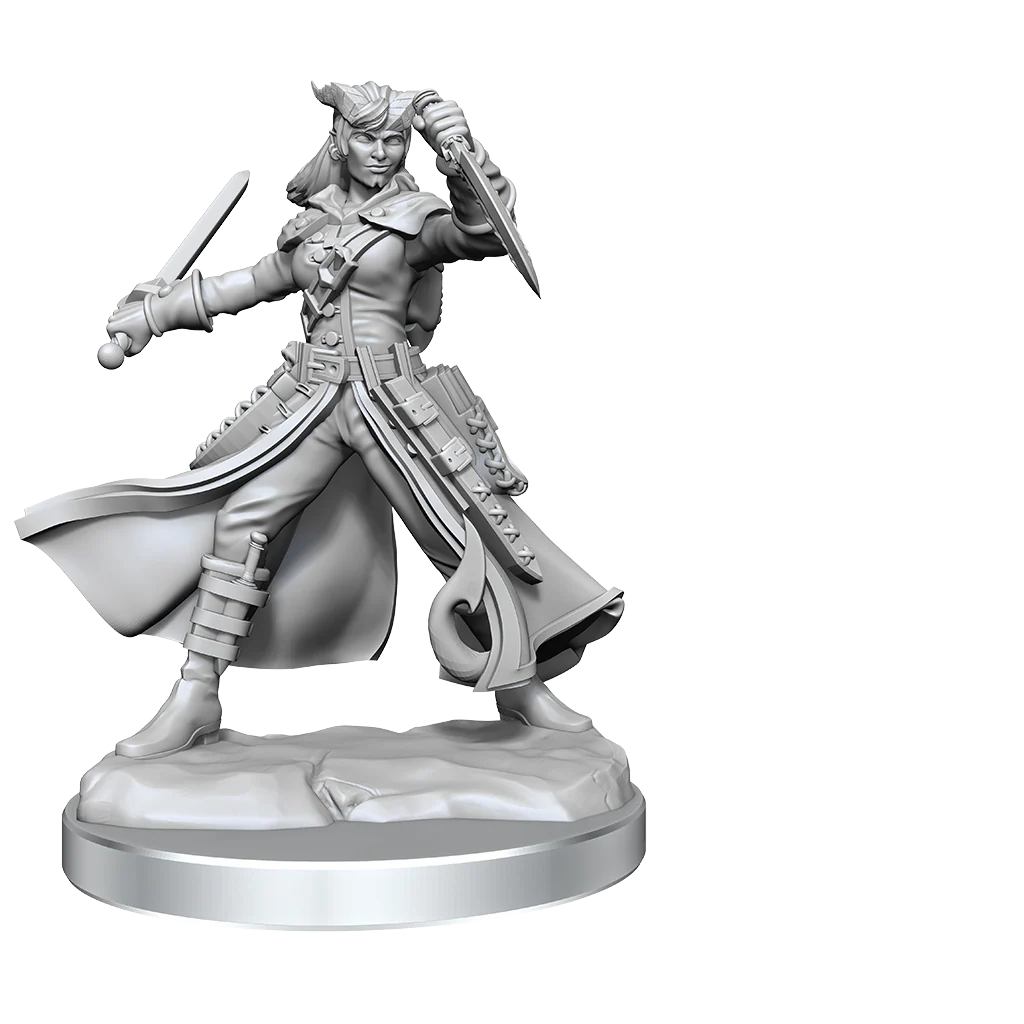 D&D Frameworks: Tiefling Rogue Female - Unpainted and Unassembled - Image 3