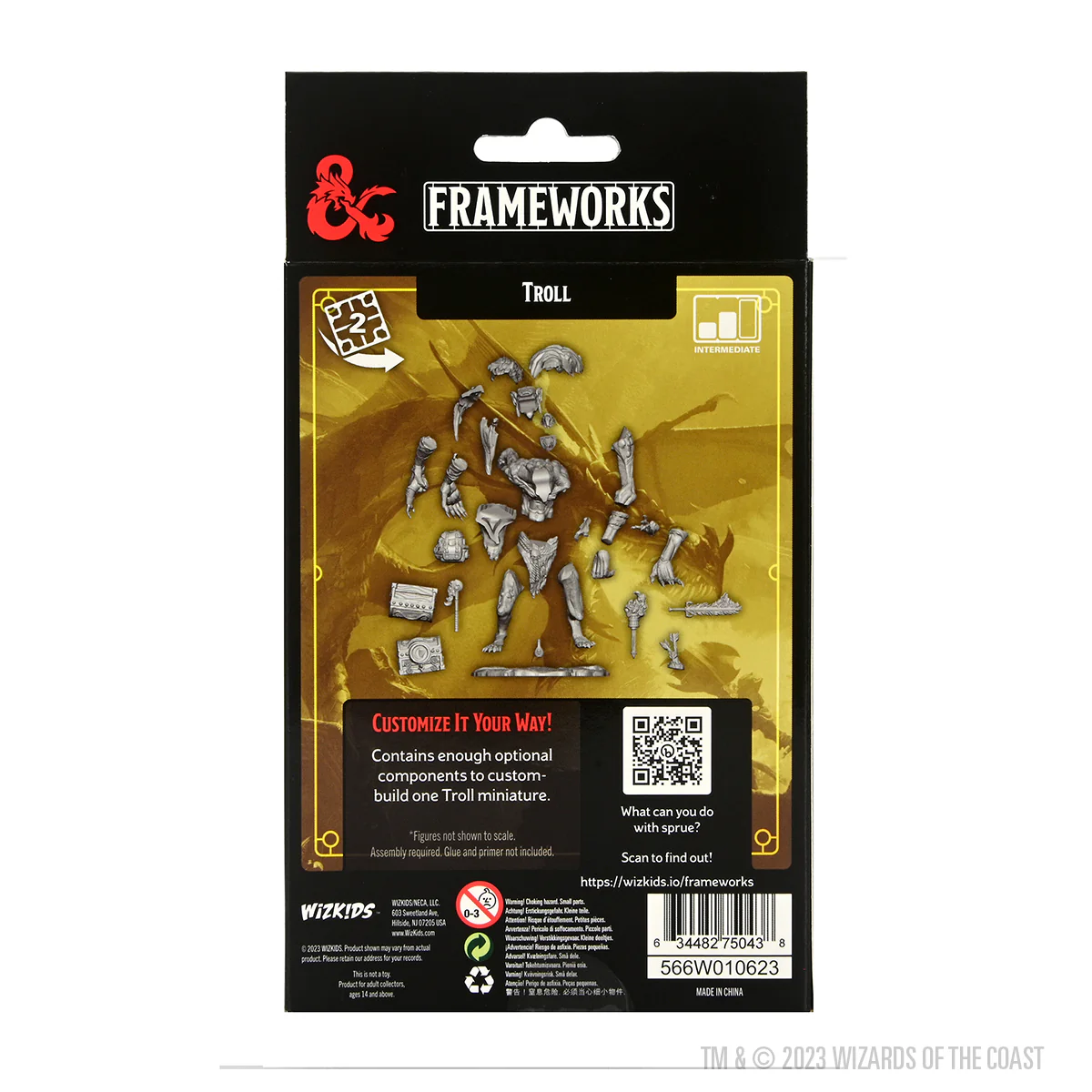 D&D Frameworks: Troll - Unpainted and Unassembled - Image 2