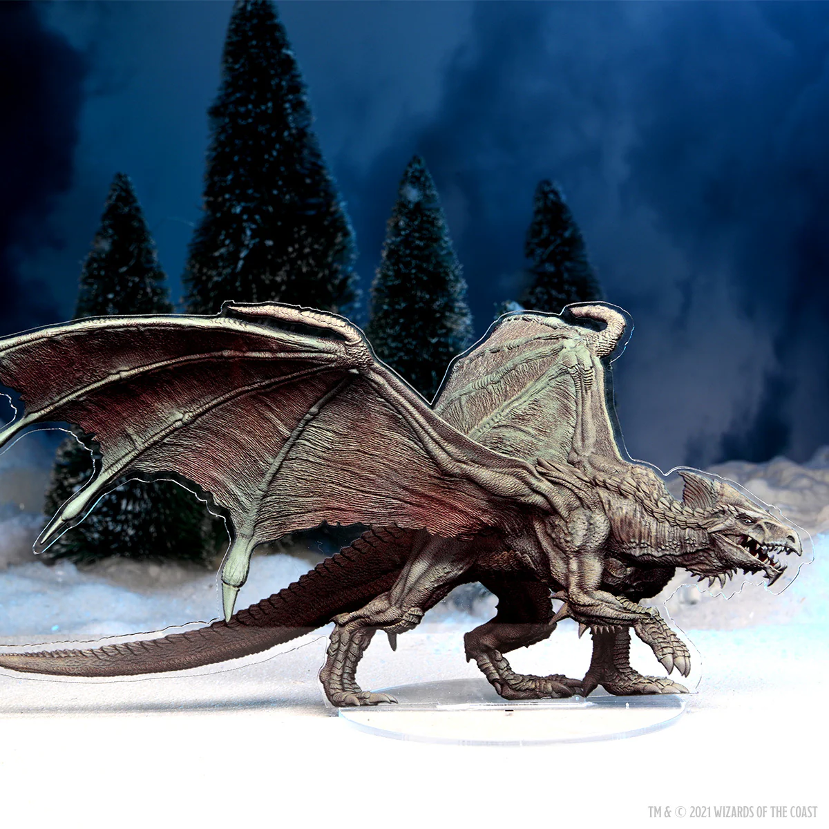 D&D Idols of the Realms: Icewind Dale Rime of the Frostmaiden - Young Adult White Dragon - 2D Set - Image 4