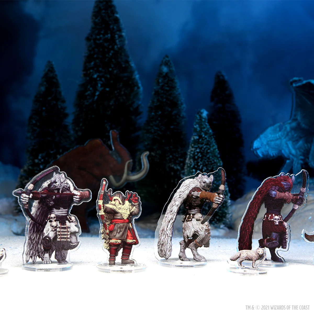 D&D Idols of the Realms: Icewind Dale Rime of the Frostmaiden - Young Adult White Dragon - 2D Set - Image 8