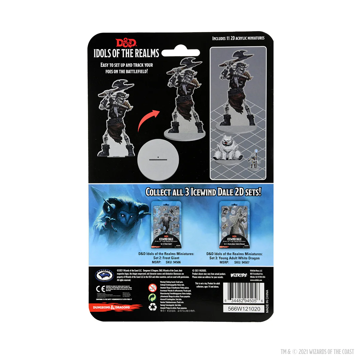 D&D Idols of the Realms: Icewind Dale Rime of the Frostmaiden - Frost Giant Skeleton - 2D Set - Image 2