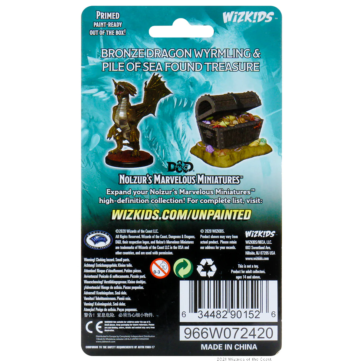 D&D Nolzur's Marvelous Miniatures: Bronze Dragon Wyrmling & Pile of Sea found Treasure - Image 2