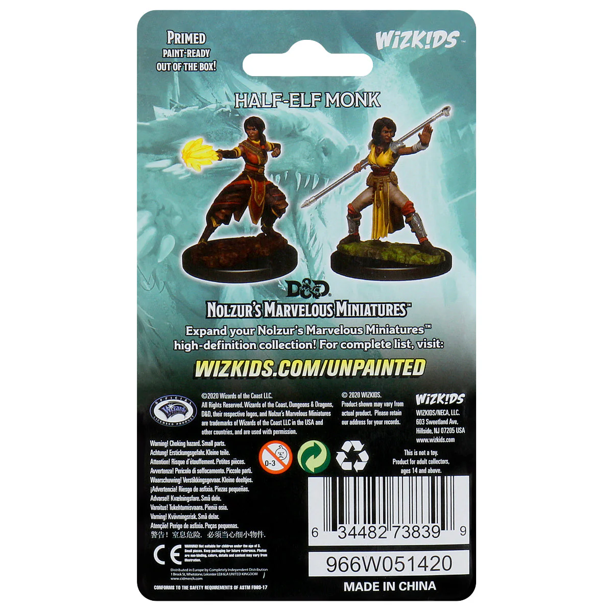D&D Nolzur's Marvelous Miniatures - Female Half-Elf Monk - Image 2