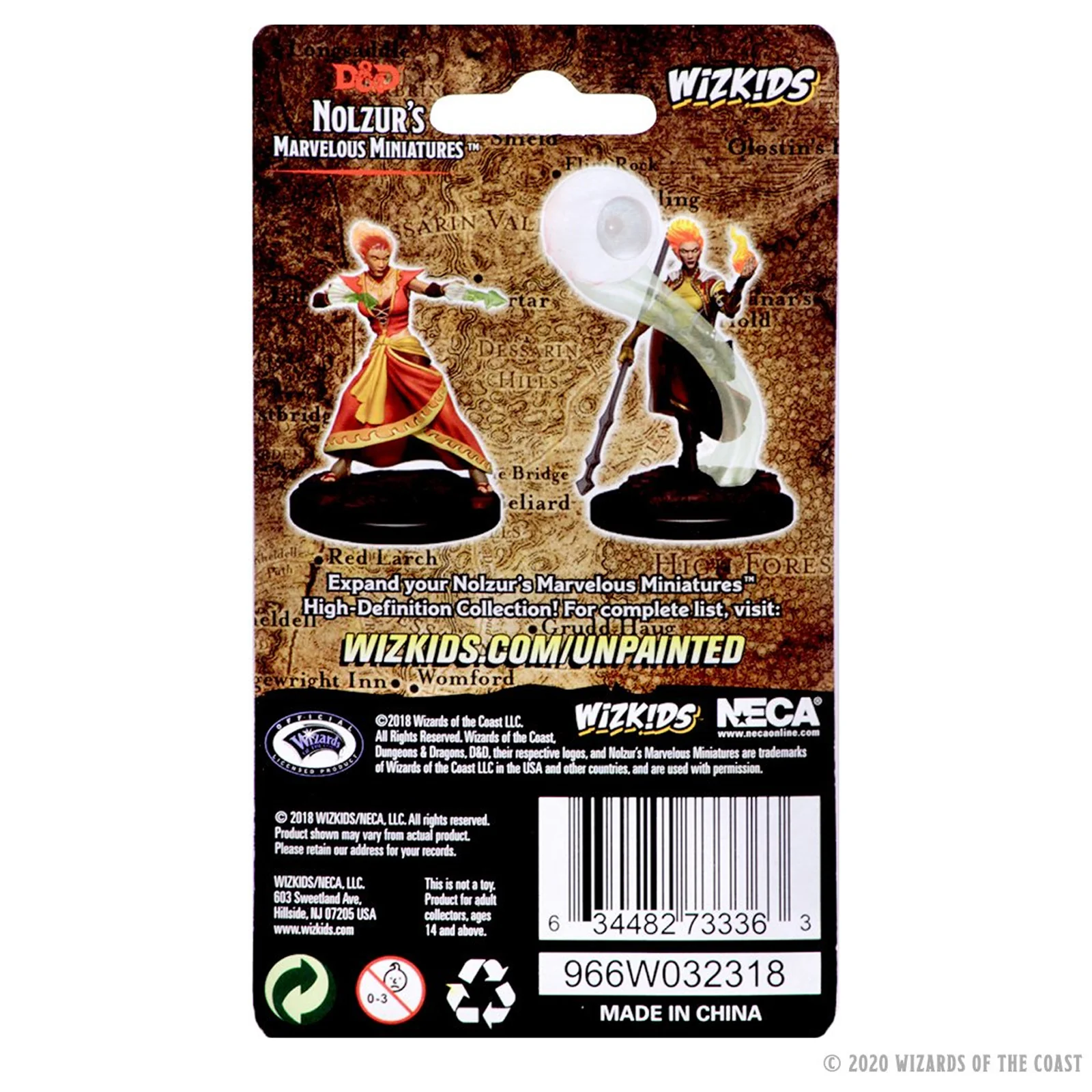 D&D Nolzur's Marvelous Miniatures: Fire Genasi Female Wizard - Image 2
