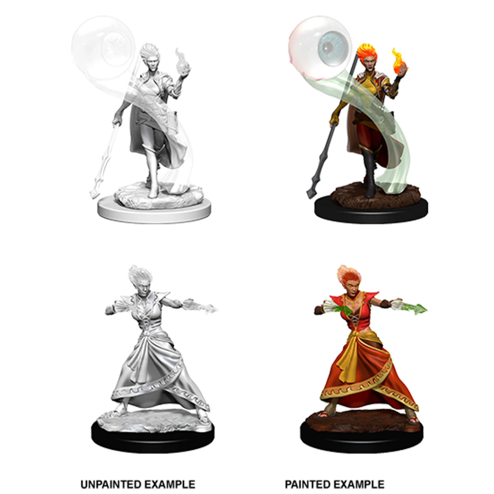D&D Nolzur's Marvelous Miniatures: Fire Genasi Female Wizard - Image 3