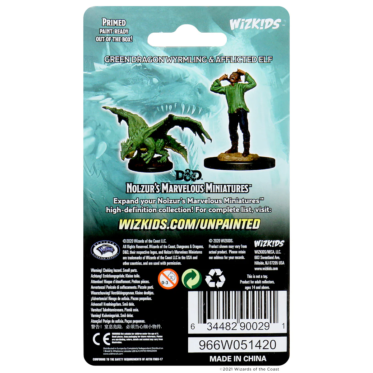 D&D Nolzur's Marvelous Miniatures - Green Dragon Wyrmling & Afflicted Elf - Image 2