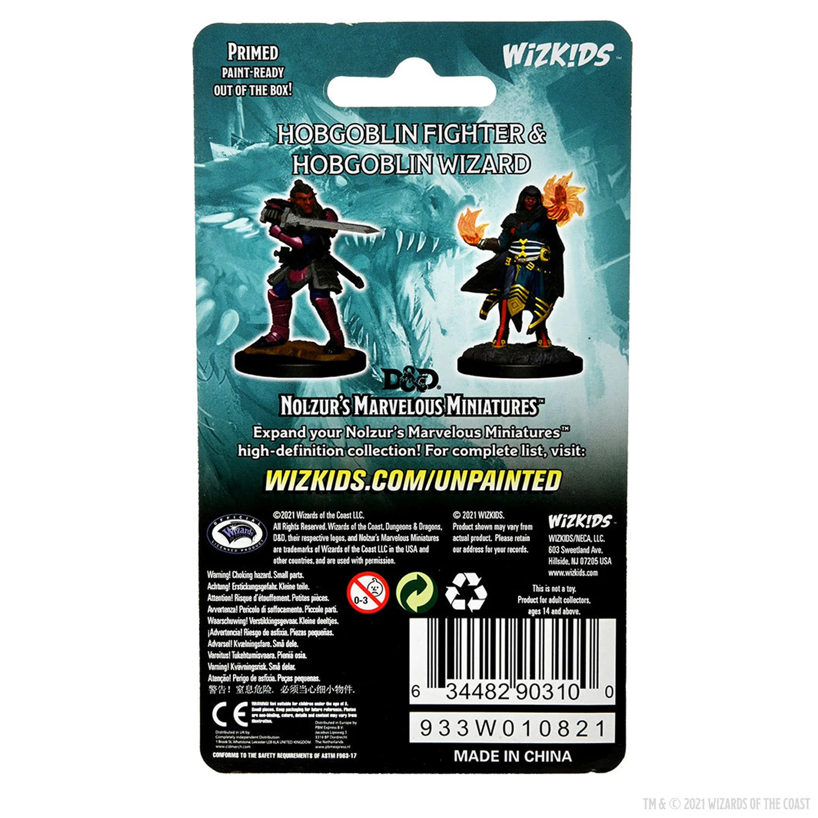 D&D Nolzur's Marvelous Miniatures: Hobgoblin Fighter Male & Hobgoblin Wizard Female - Image 2