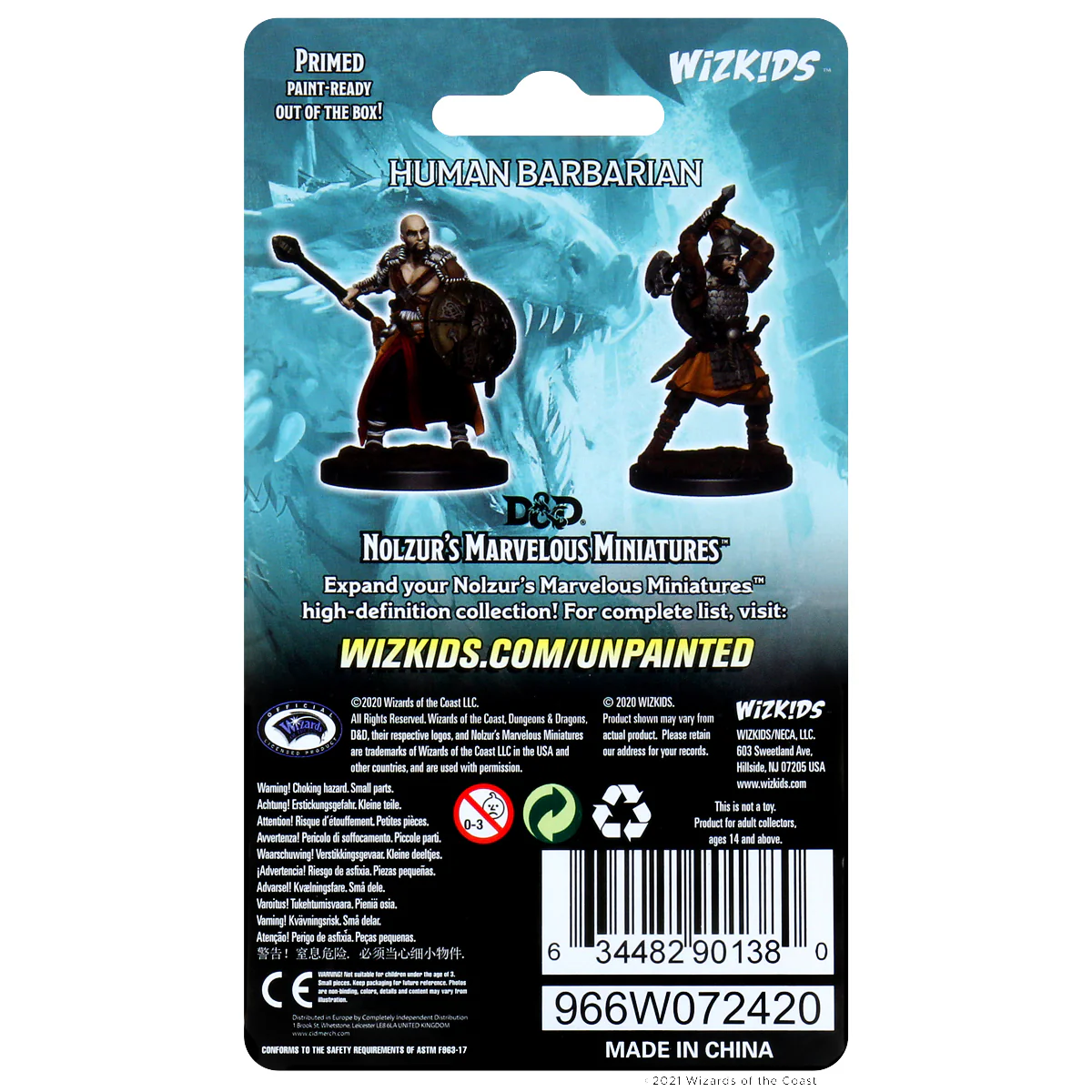 D&D Nolzur's Marvelous Miniatures: Human Barbarian Male - Image 2