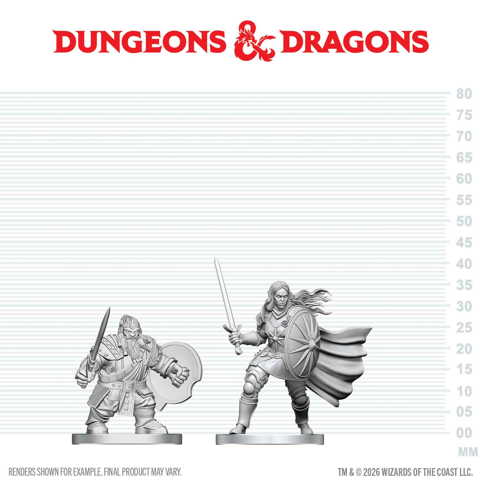 PRE-ORDER - D&D Nolzur's Marvelous Miniatures: Dwarf Fighter & Orc Paladin