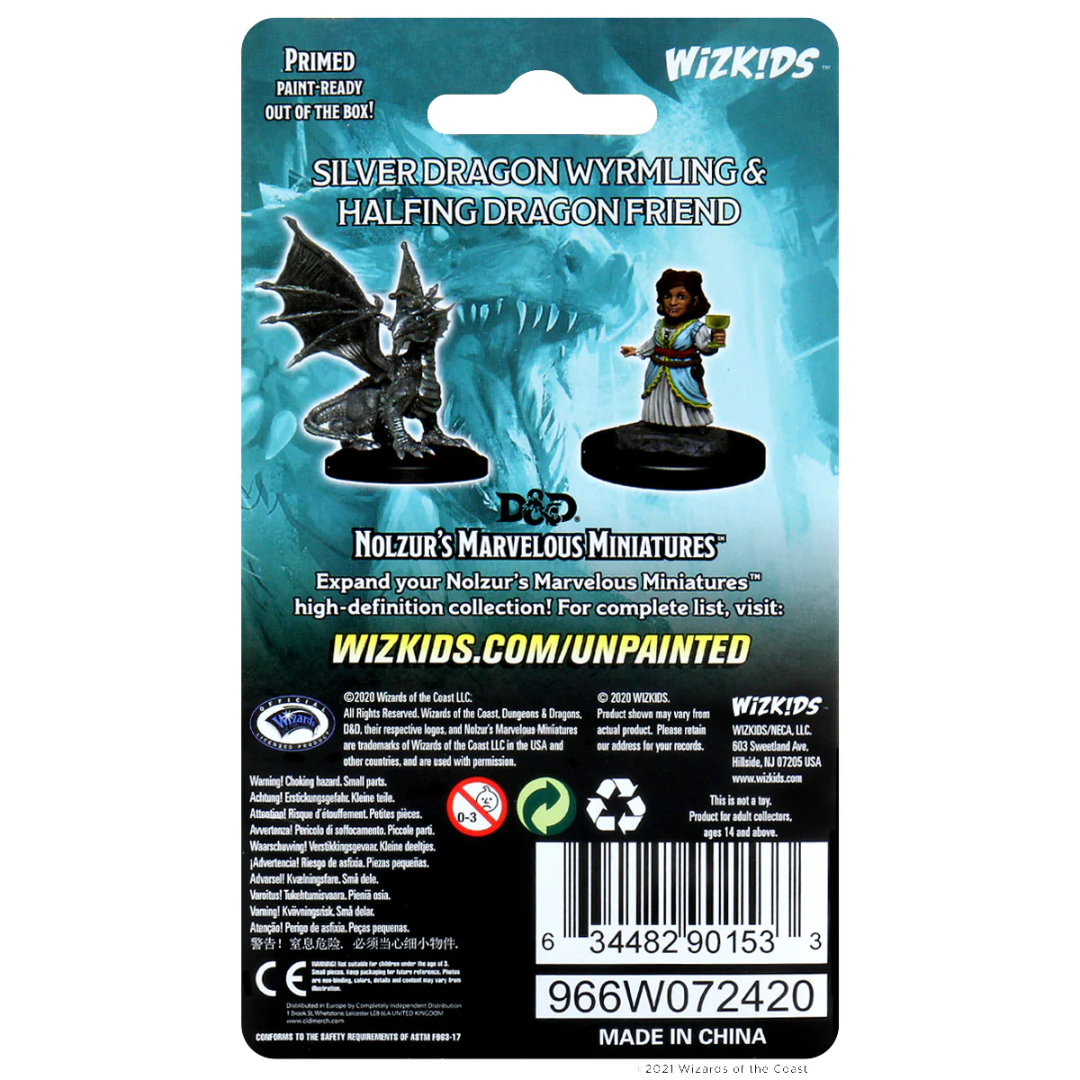 D&D Nolzur's Marvelous Miniatures: Silver Dragon Wyrmling & Female Halfling - Image 2