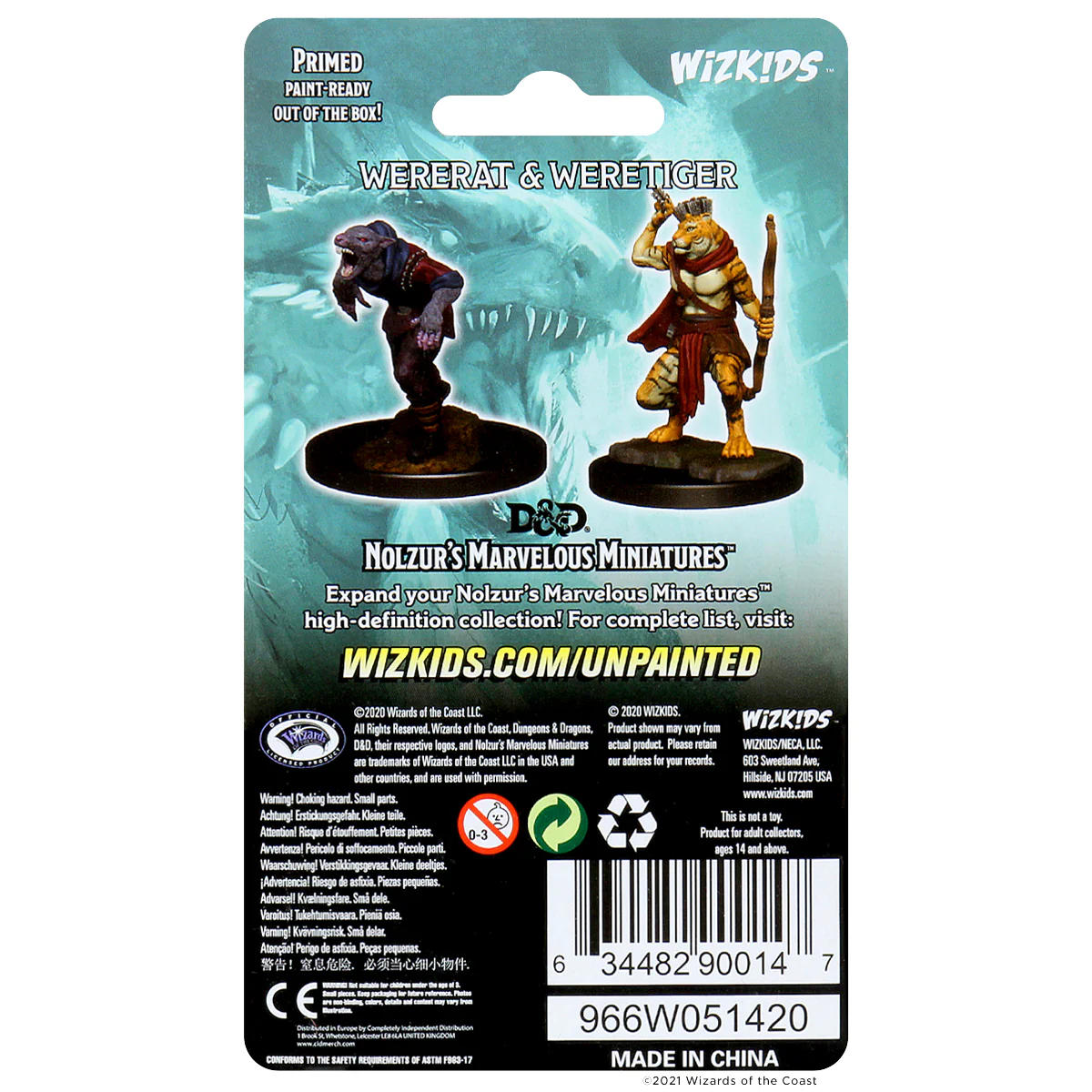 D&D Nolzur's Marvelous Miniatures - Wererat & Weretiger - Image 2