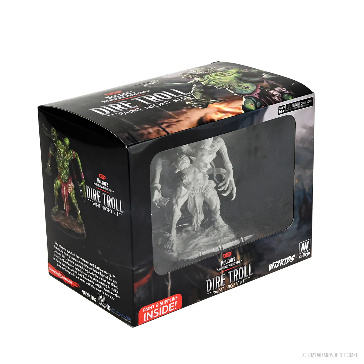 (DING & DENT) Dungeons & Dragons Nolzur's Marvelous Miniatures: Dire Troll - Paint Night Kit - Image 3