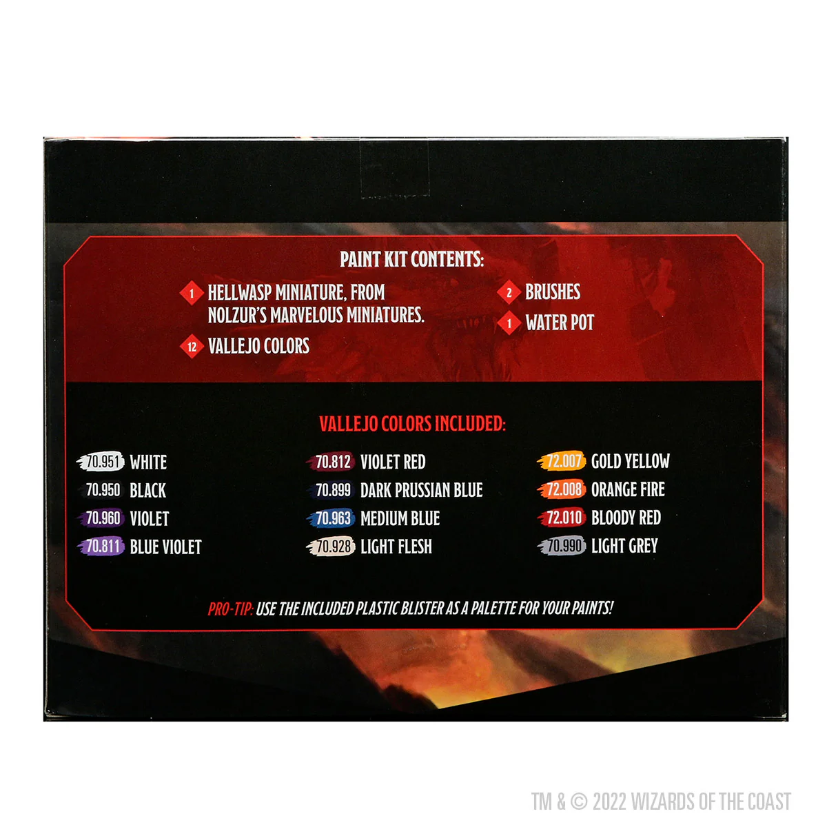 (DING & DENT) Dungeons & Dragons Nolzur's Marvelous Miniatures: Paint Kit - Hellwasp - Image 4
