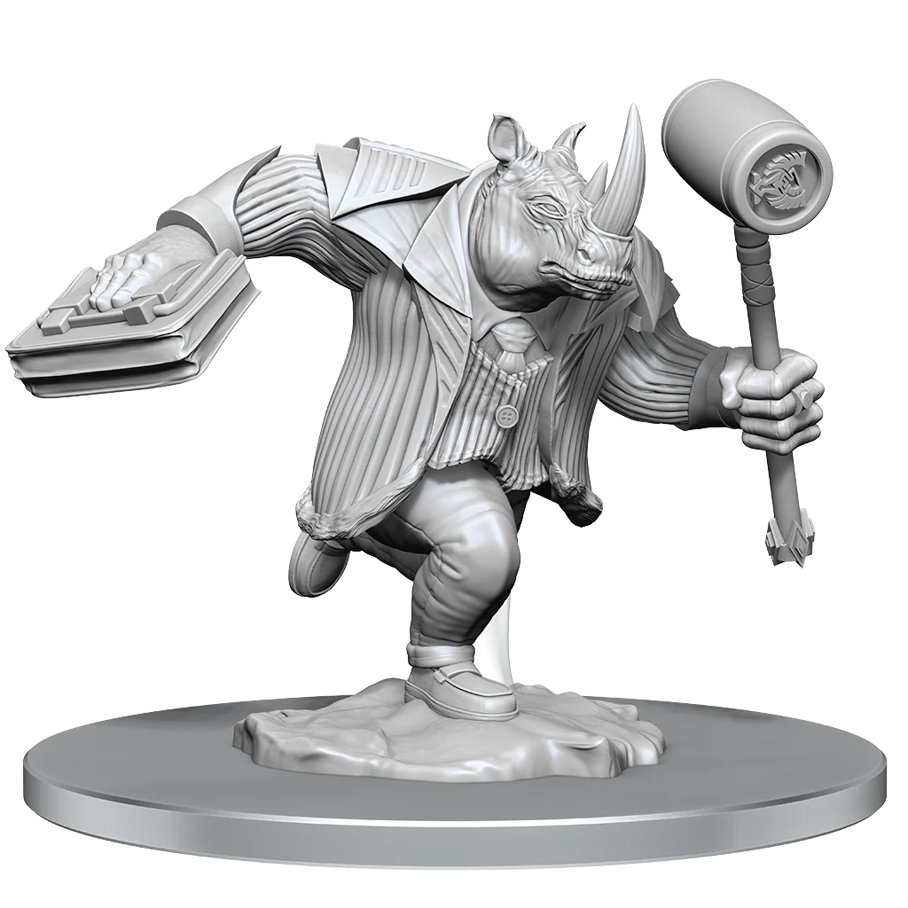 Magic: The Gathering Unpainted Miniatures: Freelance Muscle and Rhox Pummeler - Image 3