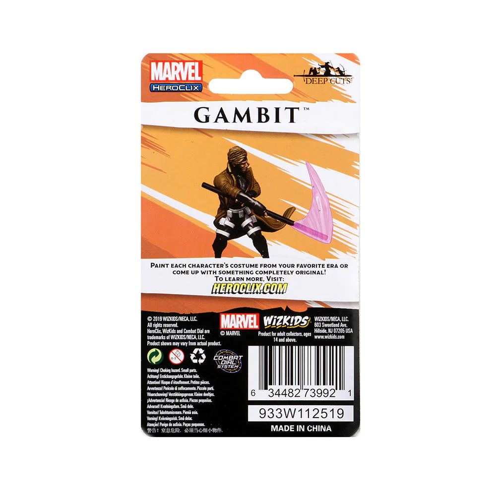Marvel HeroClix Deep Cuts Unpainted Miniatures: Gambit - Image 2