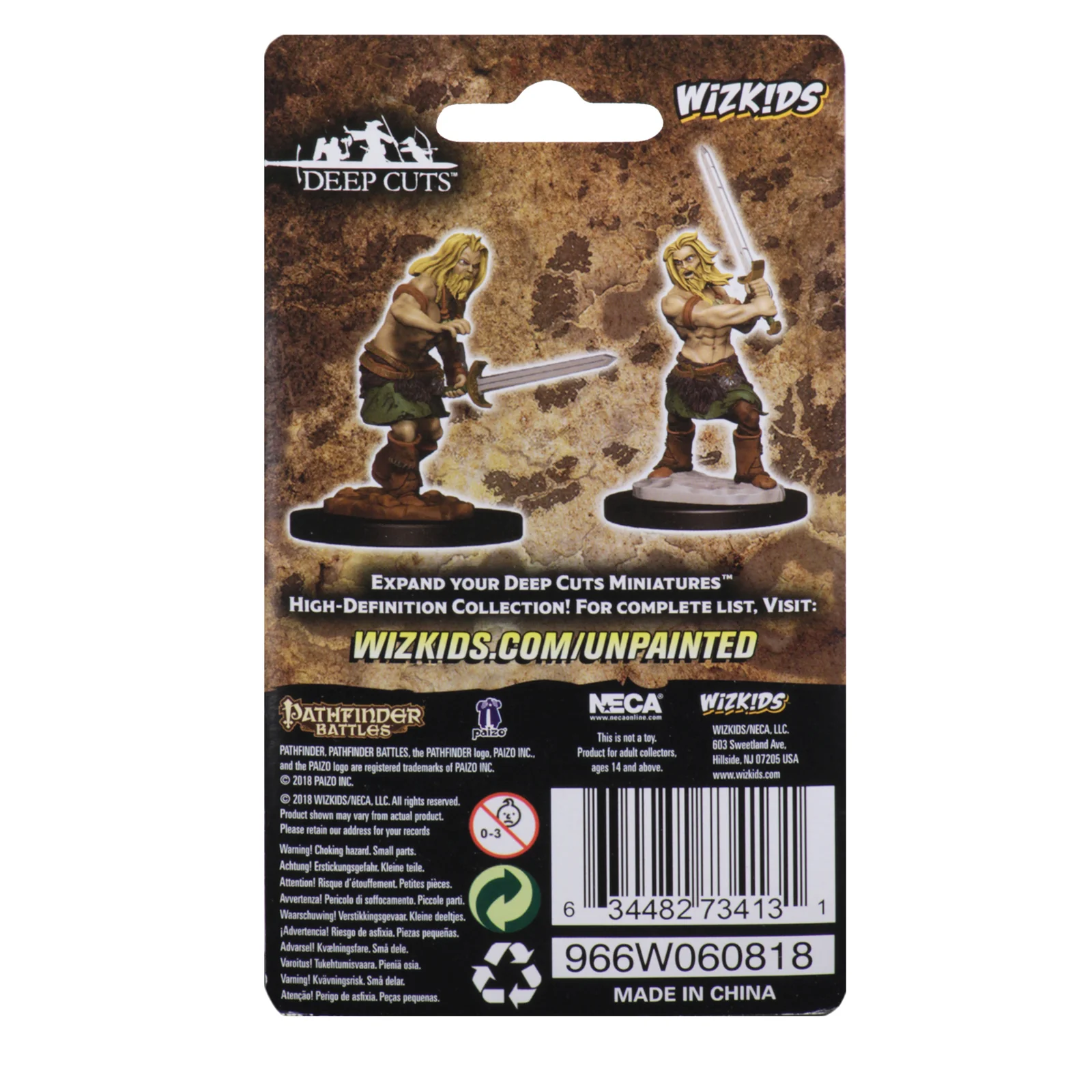 Pathfinder Battles Deep Cuts : Male Human Barbarian - Image 2