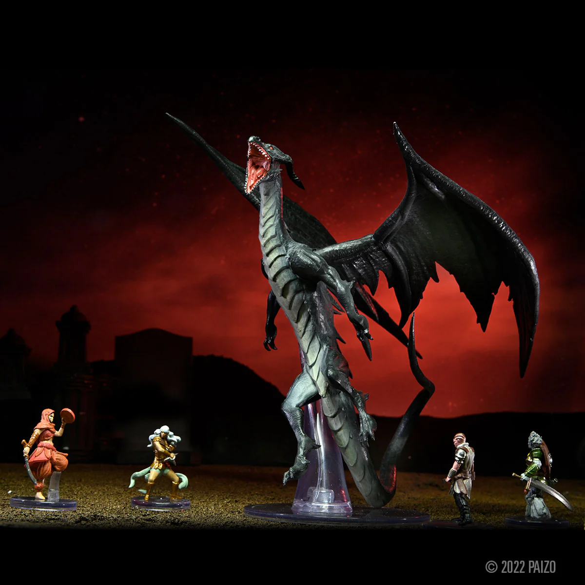 Pathfinder Battles: Impossible Lands - Adult Umbral Dragon Boxed Figure - Image 13