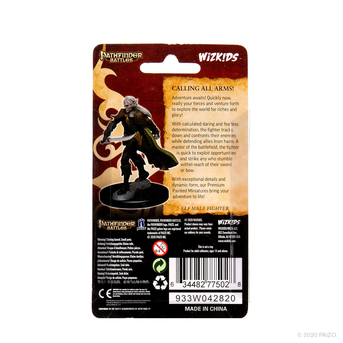 Pathfinder Battles: Premium Painted Figure - Elf Fighter Male - Image 2