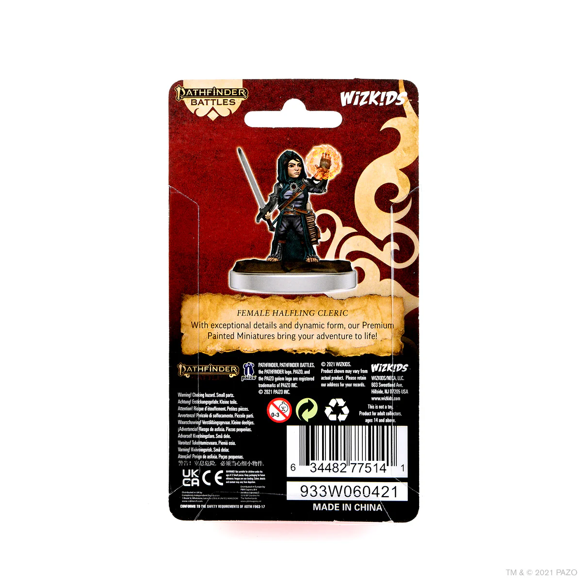Pathfinder Battles: Premium Painted Figure - Female Halfling Cleric - Image 2
